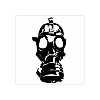 Gasmaske Gummistempel