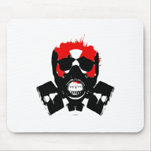 Gasmaske - Kohlerückstand - Radioaktives Symbol - Mousepad