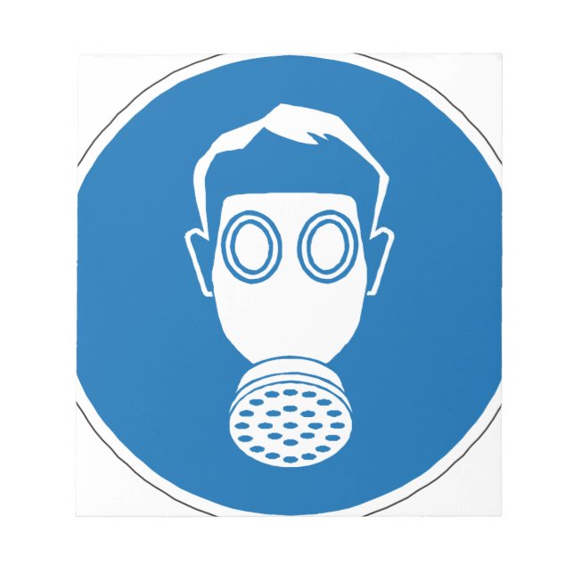Gasmaske Notizblock (Vorderseite)
