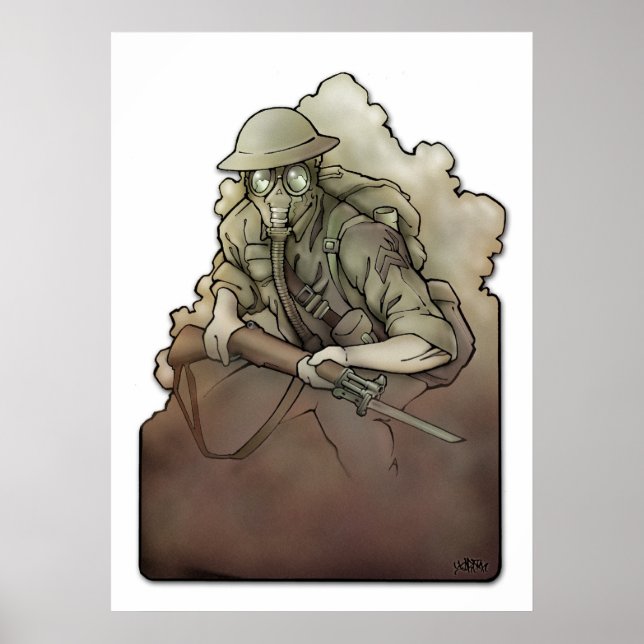 Gasmaske Poster (Vorne)