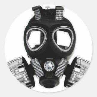 Gasmaske Runder Aufkleber