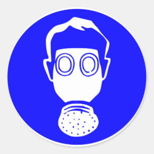 Gasmaske Runder Aufkleber