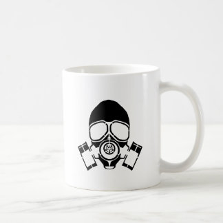Gasmaske-Schablonenlogo Kaffeetasse
