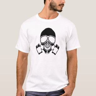 Gasmaske-Schablonenlogo T-Shirt
