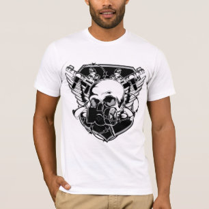 Gasmaske-Schädel T-Shirt