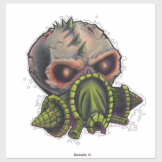 Gasmaske Skull II Aufkleber
