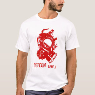 Gasmaske-T - Shirt Defcon Niveaus 1
