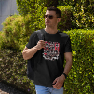 Gasmaske und Lautsprecher T-Shirt