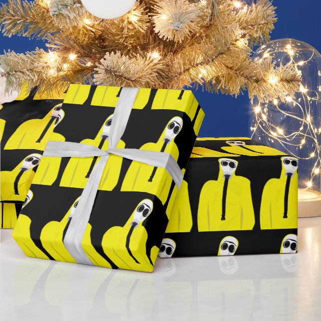 GASMASKFUNNY CHRISTMAS WRAPPING PAPIER GESCHENKPAPIER (Feiertage)