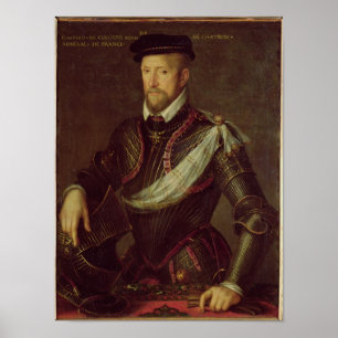 Gaspard II von Coligny Admiral, Frankreich Poster