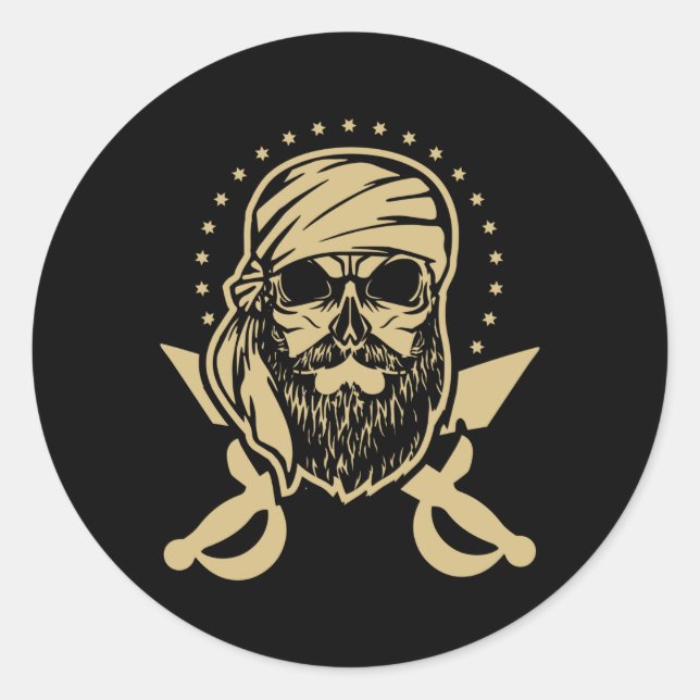 Gasparilla Caribbean Pirate Runder Aufkleber (Vorderseite)