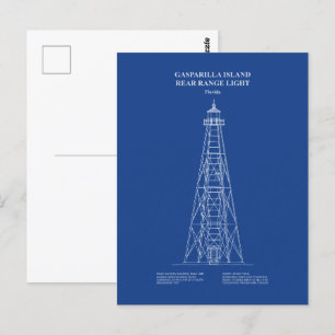 Gasparilla Island Rear Range Light - Florida - AD Postkarte