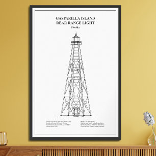 Gasparilla Island Rear Range Light - Florida - BD Fotodruck