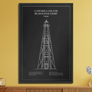Gasparilla Island Rear Range Light - Florida - PD Fotodruck