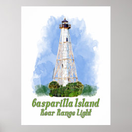 Gasparilla Island Rear Range Light - Florida Poster