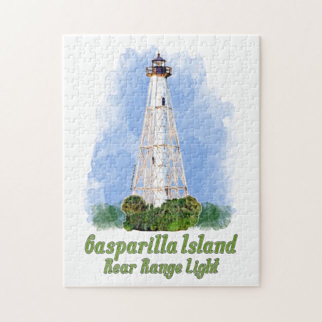Gasparilla Island Rear Range Light - Florida Puzzle (Vertikal)