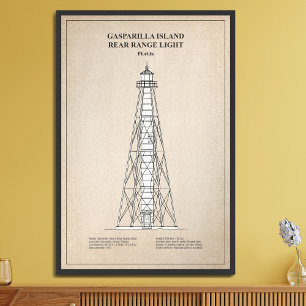 Gasparilla Island Rear Range Light - Florida - SBD Fotodruck