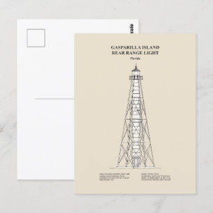 Gasparilla Island Rear Range Light - Florida - SBD Postkarte