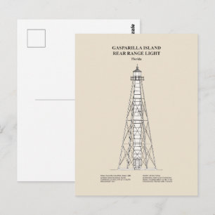 Gasparilla Island Rear Range Light - Florida - SBD Postkarte