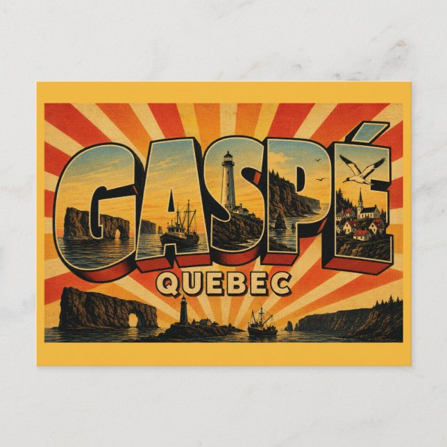 Gaspé-Halbinsel Quebec Land's End Postkarte (Vorderseite)