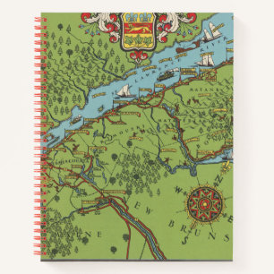 Gaspe Peninsula, Kanada Karte Notizbuch