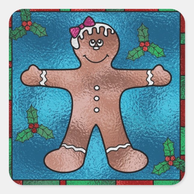 Gaspedal Quadratischer Aufkleber (Vorderseite)