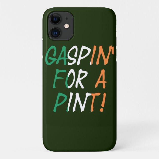 Gaspin' For A Pint überlagerte sich auf irischer F Case-Mate iPhone Hülle (Rückseite)