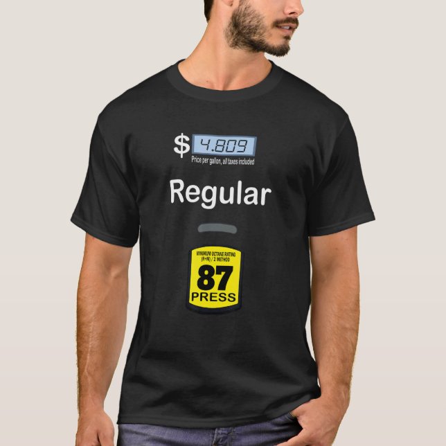 Gaspumpe Regelmäßig Kostüm Blaues Regular Gas T-Shirt (Vorderseite)
