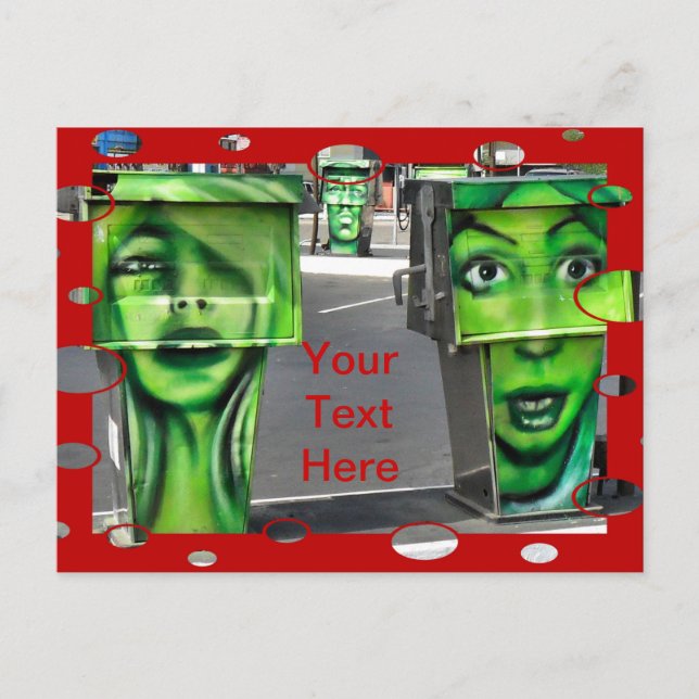 Gaspumpen Postkarte (Vorderseite)