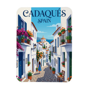 Gasse in Cadaques Spanien Spanien Magnet