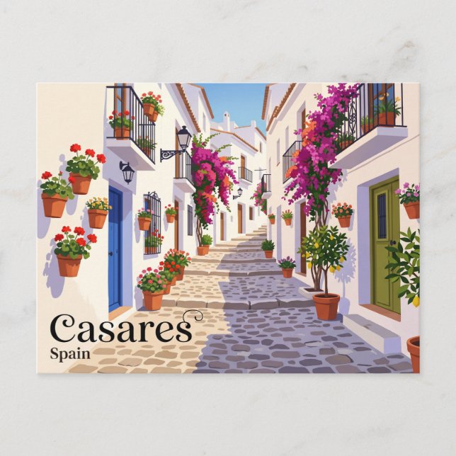 Gasse in Casares Spanien Postkarte (Vorderseite)