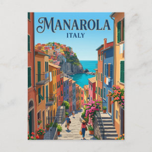 Gasse in Manarola Italien Postkarte