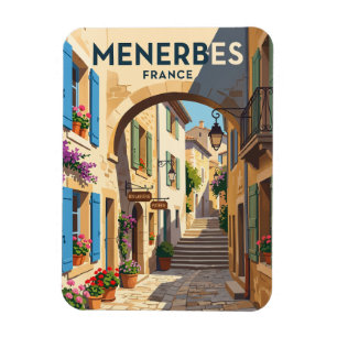 Gasse in Ménerbes Frankreich Magnet