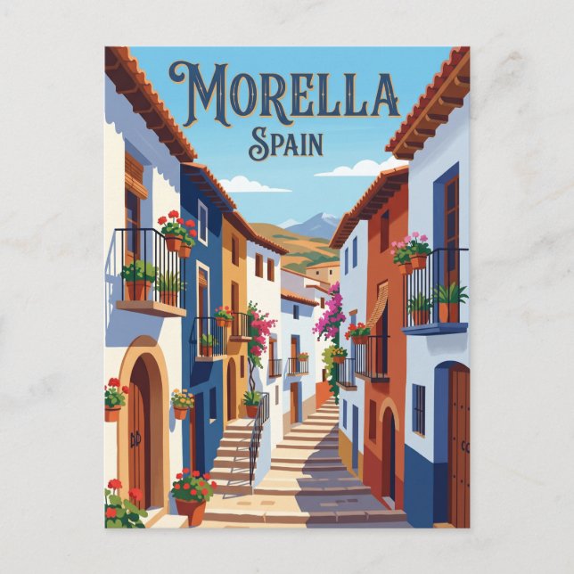 Gasse in Morella, Spanien Spanien Postkarte (Vorderseite)