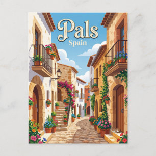 Gasse in Pals Spanien Postkarte