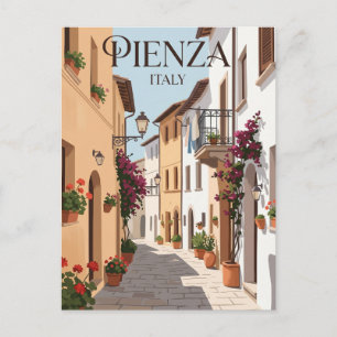 Gasse in Pienza Italien Postkarte
