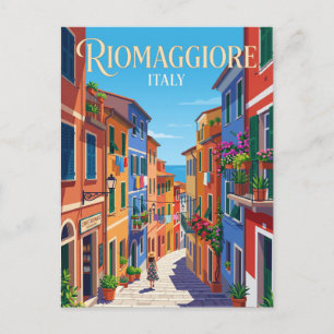 Gasse in Riomaggiore Italien Postkarte