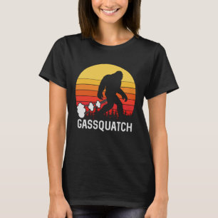 GASSQUATCH Bigfoot Retro Furz Design T-Shirt