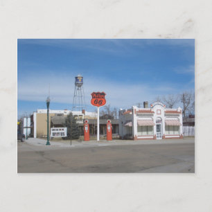 Gasstation Bassett, Nebraska, USA Postkarte