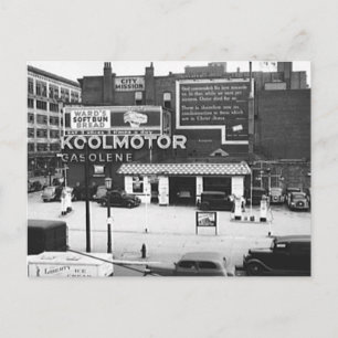 Gasstation Cleveland Ohio Vintages Foto Postkarte
