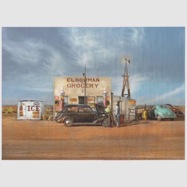 Gasstation - Mitten im Nirgendwo 1940 Seidenpapier (Vorderseite)