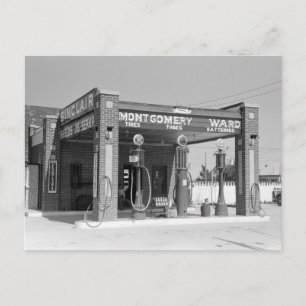 Gasstation Sinclair, 1939 Postkarte