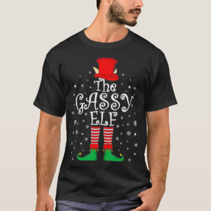 Gassy Elf Funny Familie Matching Christmas Pajama T-Shirt
