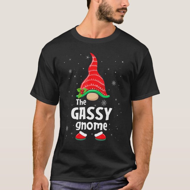 Gassy Gnome Matching Family Group Christmas Party  T-Shirt (Vorderseite)