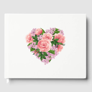 Gast Book-Floral Heart Gästebuch