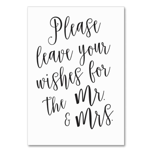 Gast Book Sign Tischnummer (Vorderseite)