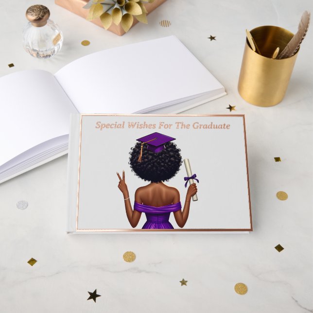 Gast-Buch der Graduierungspartei - Beste Wünsche n Gästebuch (Vorderseite Offen)