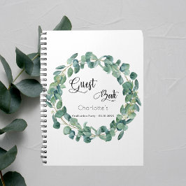 Gast Buch Graduierungsparty Eukalyptus Grüne