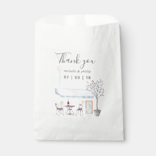 Gast der Pariser Hochzeit mit Aquarell-Wildblumen Geschenktütchen