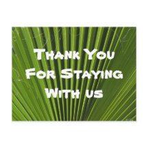 Gast des Hauses Vielen Dank Green Palm Leaf Wertsc